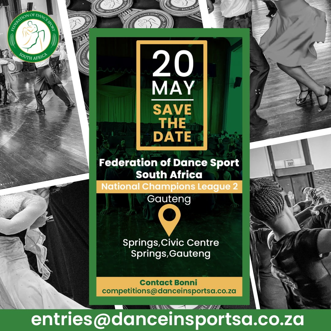 You are currently viewing 20th of May: National Champions League 2 for Standard & Latin at the Springs Civic Center, Gauteng.