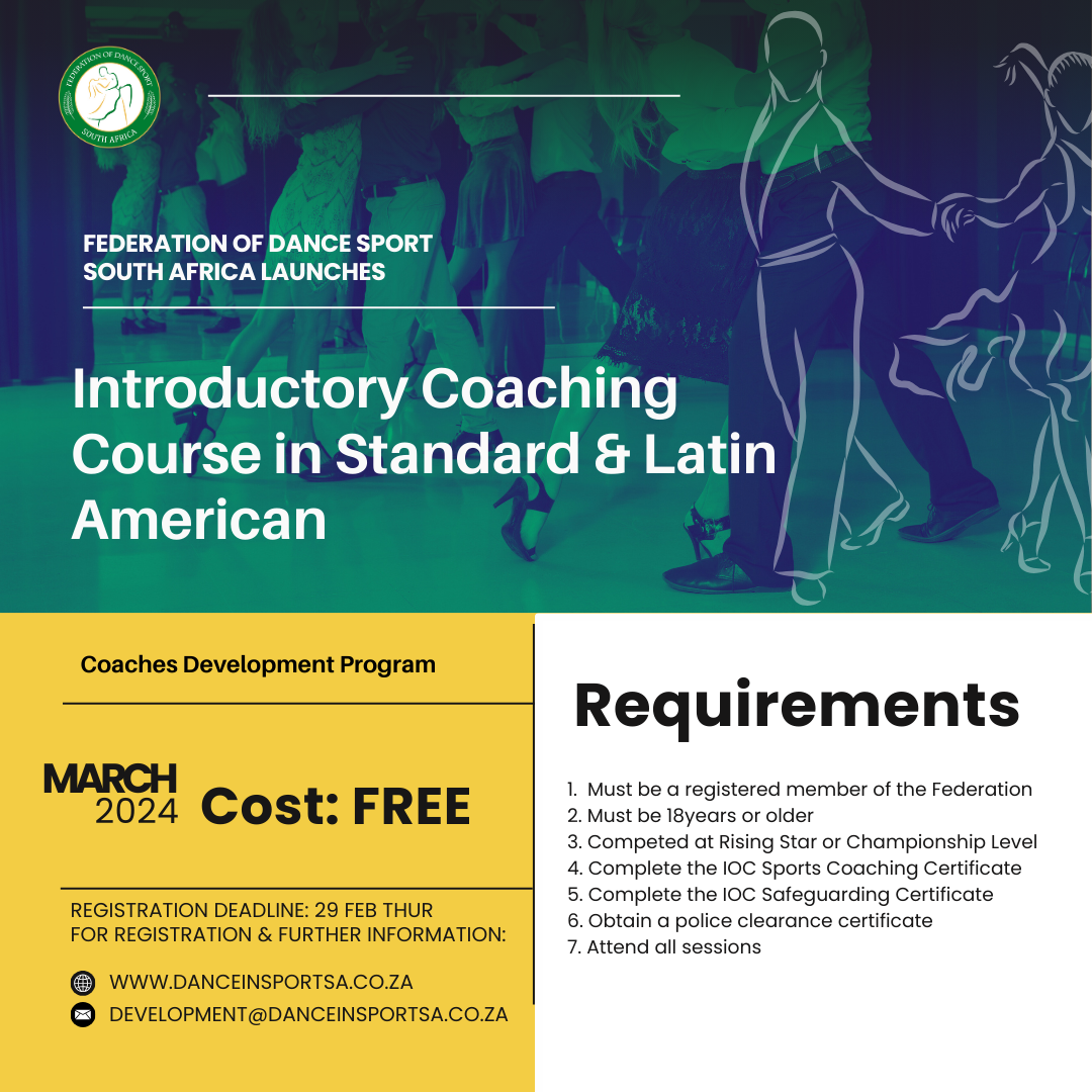 Read more about the article MARCH: Introductory Coaching Course in Standard & Latin American