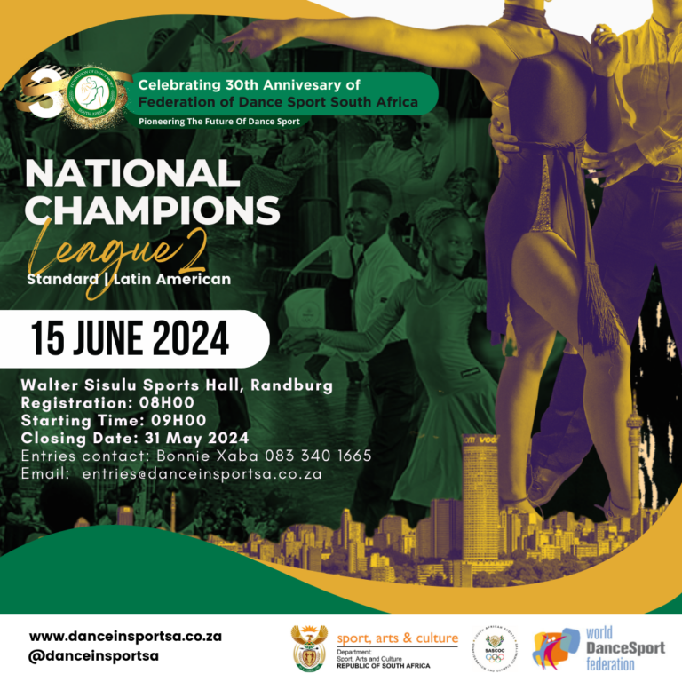 Read more about the article 15 JUN: Entry Form for the National Champions League 2 in Randburg, Gauteng