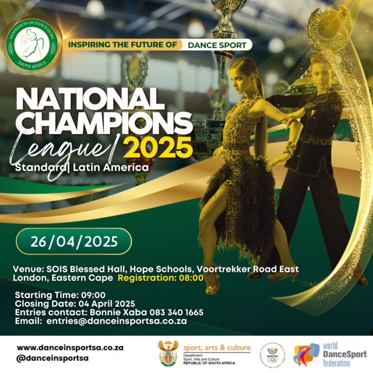 26 APR: Entry Form for the National Champions League 1 at SOIS Blessed Hall, Eastern Cape